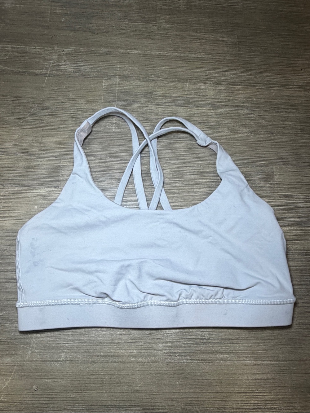 Lululemon white Strappy athletic Sports Bra size 8